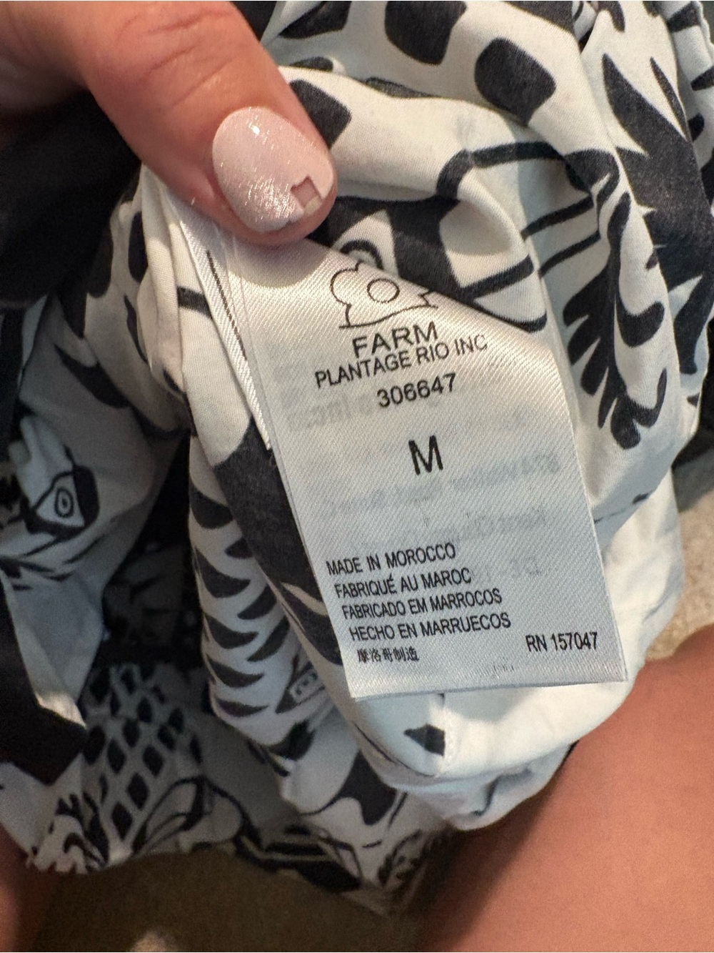 Farm Rio Macaw elegance black maxi dress size medium 100% cotton - Picture 6 of 7